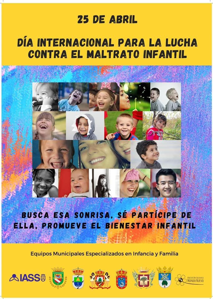 Cartel día internacional para la lucha contra el maltrato infantil