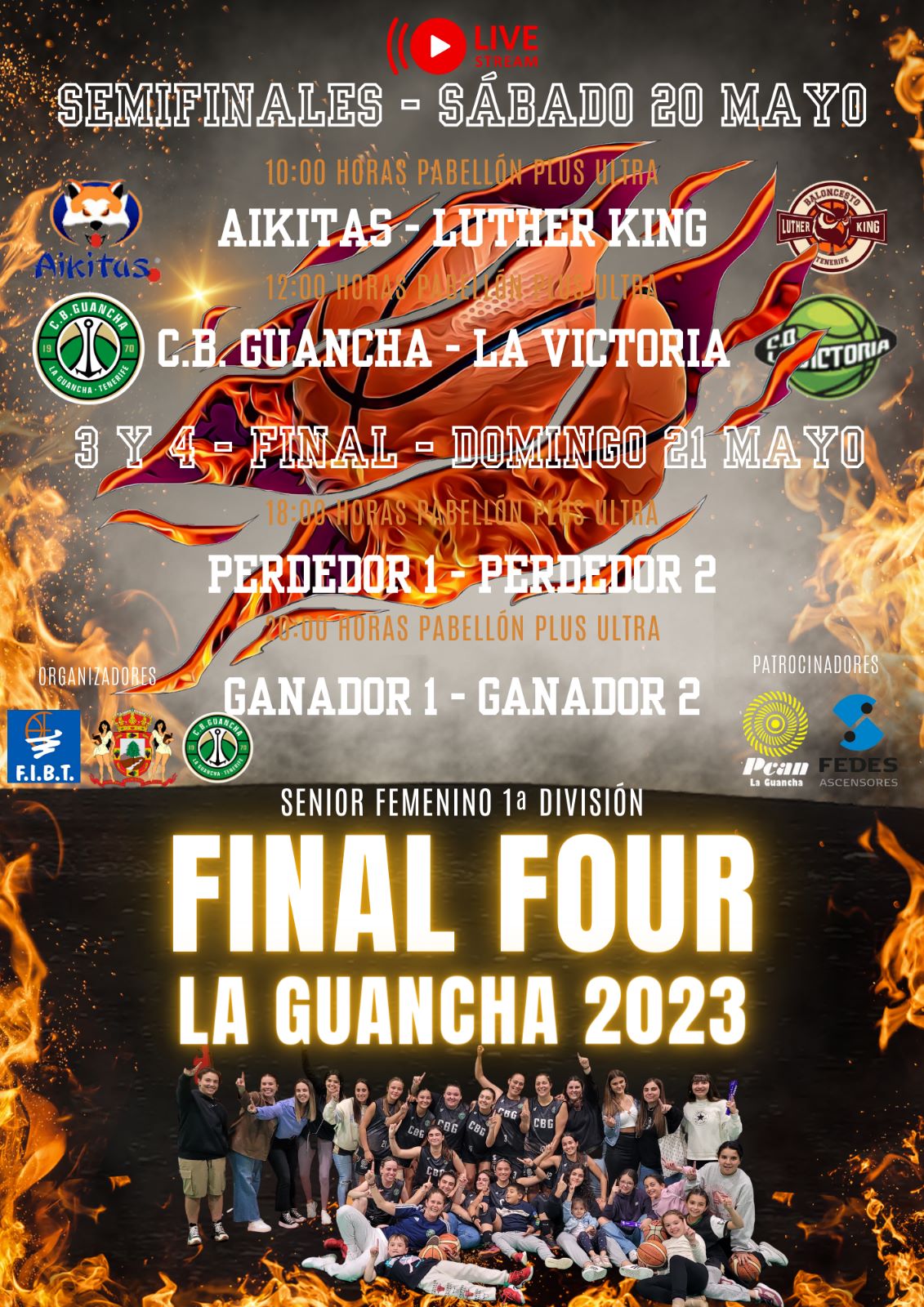 Final a 4 Senior Femenino La Guancha en el pabellón Plus Ultra 2023