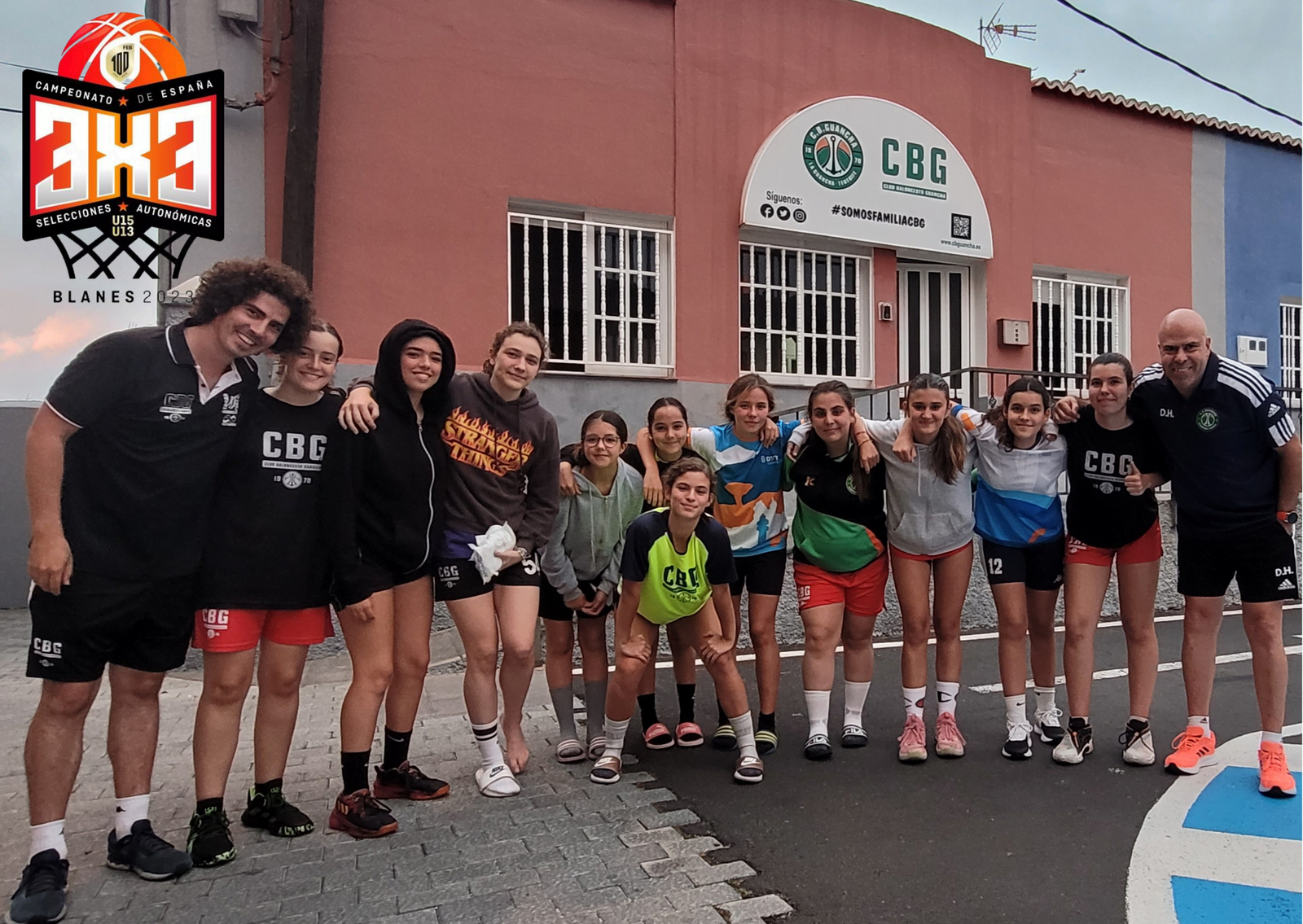 Elena Medina - Las compañeras del C.B. Guancha le desean suerte. Campeonato de España 3x3 Blanes Gerona