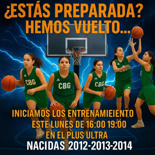 💚🏀 ¡ARRANCAMOS LA TEMPORADA! 🏀💚

¿Estás preparada? 🔥 El baloncesto vuelve al Pabellón Plus Ultra con toda la ilusión de nuestras chicas nacidas en 2012, 2013 y 2014.

📅 Este lunes
⏰ 16:00 a 19:00 h
📍 Pabellón Plus Ultra

👉 Si quieres probar en el C.B. Guancha, te abrimos las puertas.
Ven, disfruta y forma parte de esta gran familia. 💪

#SomosFamiliaCBG #Desde1970 #BaloncestoFemenino #CBGuancha