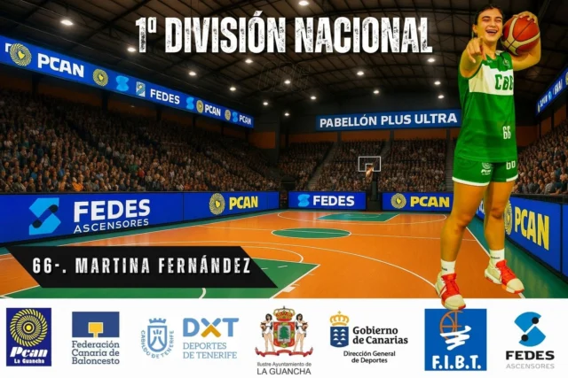 💚🏀 𝐌𝐀𝐑𝐓𝐈𝐍𝐀 𝐅𝐄𝐑𝐍𝐀́𝐍𝐃𝐄𝐙 𝐅𝐑𝐀𝐍𝐐𝐔𝐄𝐓 – 𝐍º𝟔𝟔 🏀💚

Seguimos conociendo a las 12 elegidas que formarán parte de nuestro 𝐒𝐞𝐧𝐢𝐨𝐫 𝐅𝐞𝐦𝐞𝐧𝐢𝐧𝐨 𝐞𝐧 𝐥𝐚 𝟏ª 𝐍𝐚𝐜𝐢𝐨𝐧𝐚𝐥 𝐅𝐞𝐦𝐞𝐧𝐢𝐧𝐚 𝟐𝟎𝟐𝟓/𝟐𝟔.
Hoy presentamos a Martina Fernández Franquet, dorsal 66, jugadora de la casa que ha crecido en todas las categorías del C.B. Guancha, y que con esfuerzo y constancia ha alcanzado el sénior nacional.

📖 𝐓𝐫𝐚𝐲𝐞𝐜𝐭𝐨𝐫𝐢𝐚 𝐞𝐧 𝐞𝐥 𝐂.𝐁. 𝐆𝐮𝐚𝐧𝐜𝐡𝐚

𝐂𝐨𝐦𝐨 𝐣𝐮𝐠𝐚𝐝𝐨𝐫𝐚:
2018/19 – MiniBasket Femenino – C.B. Guancha
2019/20 – Infantil Femenino 1º Año – C.B. Guancha
2020/21 – Infantil Femenino – C.B. Guancha
2021/22 – Cadete Femenino – C.B. Guancha
2022/23 – Cadete Femenino – C.B. Guancha
2023/24 – Junior Femenino – C.B. Guancha
2025/26 – Senior Femenino – 1ª Nacional Femenina – C.B. Guancha

💚 Desde el club queremos felicitar a Martina Fernández Franquet por su trayectoria en nuestra cantera y desearle lo mejor en esta ilusionante temporada, en la que defenderá con orgullo los colores verdiblancos en la máxima categoría autonómica.

🙏 𝐍𝐮𝐞𝐬𝐭𝐫𝐨 𝐚𝐠𝐫𝐚𝐝𝐞𝐜𝐢𝐦𝐢𝐞𝐧𝐭𝐨 𝐭𝐚𝐦𝐛𝐢𝐞́𝐧 𝐚 𝐅𝐄𝐃𝐄𝐒 𝐀𝐬𝐜𝐞𝐧𝐬𝐨𝐫𝐞𝐬 𝐲 𝐏𝐂𝐀𝐍 𝐋𝐚 𝐆𝐮𝐚𝐧𝐜𝐡𝐚, 𝐩𝐚𝐭𝐫𝐨𝐜𝐢𝐧𝐚𝐝𝐨𝐫𝐞𝐬 𝐩𝐫𝐢𝐧𝐜𝐢𝐩𝐚𝐥𝐞𝐬 𝐪𝐮𝐞 𝐡𝐚𝐜𝐞𝐧 𝐩𝐨𝐬𝐢𝐛𝐥𝐞 𝐬𝐞𝐠𝐮𝐢𝐫 𝐜𝐮𝐦𝐩𝐥𝐢𝐞𝐧𝐝𝐨 𝐬𝐮𝐞𝐧̃𝐨𝐬.

#𝐒𝐨𝐦𝐨𝐬𝐅𝐚𝐦𝐢𝐥𝐢𝐚𝐂𝐁𝐆 #𝐃𝐞𝐬𝐝𝐞𝟏𝟗𝟕𝟎 #𝟏𝐍𝐚𝐜𝐢𝐨𝐧𝐚𝐥𝐅𝐞𝐦𝐞𝐧𝐢𝐧𝐚 #𝐂𝐁𝐆𝐮𝐚𝐧𝐜𝐡𝐚