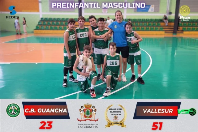 💚🏀 𝐍𝐔𝐄𝐒𝐓𝐑𝐎 𝐏𝐑𝐄𝐈𝐍𝐅𝐀𝐍𝐓𝐈𝐋 𝐌𝐀𝐒𝐂𝐔𝐋𝐈𝐍𝐎 𝐂𝐎𝐌𝐏𝐈𝐓𝐄 𝐘 𝐃𝐀 𝐋𝐀 𝐂𝐀𝐑𝐀 𝐀𝐍𝐓𝐄 𝐕𝐀𝐋𝐋𝐄𝐒𝐔𝐑 𝐅𝐀́𝐓𝐈𝐌𝐀 🏀💚

📍 Liga Preinfantil Masculina – 2ª Jornada

C.B. Guancha 23 - Vallesur Fátima 51

Nuestros chicos del 𝐏𝐫𝐞𝐢𝐧𝐟𝐚𝐧𝐭𝐢𝐥 𝐌𝐚𝐬𝐜𝐮𝐥𝐢𝐧𝐨 afrontaron su segundo compromiso liguero en el Pabellón Plus Ultra, midiéndose a un gran equipo visitante 💪

A pesar de contar con varios jugadores del grupo minibasket, los nuestros plantaron cara, mostrando una actitud ejemplar, ganas de aprender y un enorme compañerismo 🌿

💚 ¡Orgullosos de ustedes, chicos!
Cada partido es una oportunidad para seguir mejorando, creciendo y disfrutando del baloncesto 🤍💚

⬆️ 𝐅𝐄𝐃𝐄𝐒 𝐀𝐬𝐜𝐞𝐧𝐬𝐨𝐫𝐞𝐬 – elevando la confianza y la seguridad en cada ascenso.
⛽ 𝐏𝐂𝐀𝐍 𝐋𝐚 𝐆𝐮𝐚𝐧𝐜𝐡𝐚 – energía y servicio para seguir moviendo a nuestro pueblo.
🏢 𝐀𝐲𝐮𝐧𝐭𝐚𝐦𝐢𝐞𝐧𝐭𝐨 𝐝𝐞 𝐋𝐚 𝐆𝐮𝐚𝐧𝐜𝐡𝐚 – impulsando el deporte y el orgullo guanchero desde las instituciones.

#SomosFamiliaCBG #Desde1970 #OrgulloGuanchero #CBGuancha #BaloncestoCanario #PreinfantilMasculino #FedesAscensores #PCANLaGuancha #100x100Cantera #FIBT