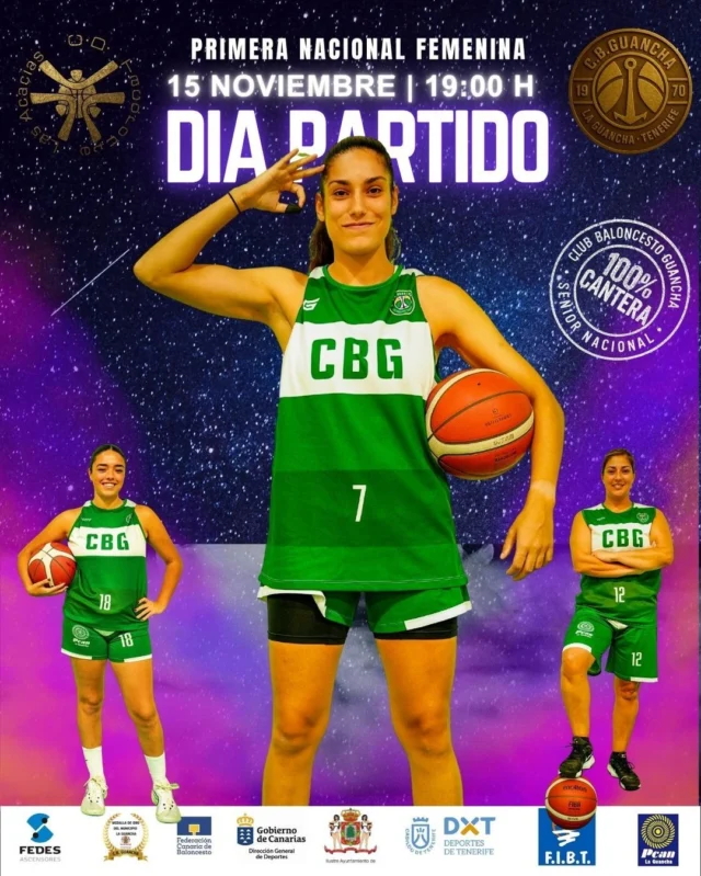 💚🏀 𝗟𝗜𝗚𝗔 𝗡𝗔𝗖𝗜𝗢𝗡𝗔𝗟 𝗙𝗘𝗠𝗘𝗡𝗜𝗡𝗔 – 𝟴ª 𝗝𝗢𝗥𝗡𝗔𝗗𝗔 🏀💚

🔥 𝗡𝘂𝗲𝘃𝗮 𝗰𝗶𝘁𝗮 𝗽𝗮𝗿𝗮 𝗻𝘂𝗲𝘀𝘁𝗿𝗮𝘀 𝗴𝘂𝗲𝗿𝗿𝗲𝗿𝗮𝘀 𝗱𝗲𝗹 𝗖.𝗕. 𝗚𝘂𝗮𝗻𝗰𝗵𝗮, que este sábado afrontan un exigente desplazamiento en la 𝗼𝗰𝘁𝗮𝘃𝗮 𝗷𝗼𝗿𝗻𝗮𝗱𝗮 𝗱𝗲 𝗹𝗮 𝗟𝗶𝗴𝗮 𝗡𝗮𝗰𝗶𝗼𝗻𝗮𝗹 𝗙𝗲𝗺𝗲𝗻𝗶𝗻𝗮.

📅 𝗦𝗮́𝗯𝗮𝗱𝗼 𝟭𝟱 𝗱𝗲 𝗻𝗼𝘃𝗶𝗲𝗺𝗯𝗿𝗲
🕖 𝟭𝟵:𝟬𝟬 𝗵𝗼𝗿𝗮𝘀
🏟️ 𝗣𝗮𝗯𝗲𝗹𝗹𝗼́𝗻 𝗠𝘂𝗻𝗶𝗰𝗶𝗽𝗮𝗹 𝗱𝗲 𝗔𝗴𝘂𝗮 𝗚𝗮𝗿𝗰𝗶́𝗮
𝗖𝗼𝗹𝗲𝗴𝗶𝗼 𝗧𝗮𝗰𝗼𝗿𝗼𝗻𝘁𝗲 🆚 𝗖.𝗕. 𝗚𝘂𝗮𝗻𝗰𝗵𝗮

💪 𝗟𝗮𝘀 𝗻𝘂𝗲𝘀𝘁𝗿𝗮𝘀 𝗹𝗹𝗲𝗴𝗮𝗻 𝗰𝗼𝗻 𝗺𝘂𝘆 𝗯𝘂𝗲𝗻𝗮 𝗱𝗶𝗻𝗮́𝗺𝗶𝗰𝗮, dispuestas a seguir compitiendo al máximo nivel y a dejar el nombre de 𝗟𝗮 𝗚𝘂𝗮𝗻𝗰𝗵𝗮 en lo más alto.
💚 𝗧𝗿𝗮𝗯𝗮𝗷𝗼, 𝗲𝗻𝘁𝗿𝗲𝗴𝗮 𝘆 𝗽𝗮𝘀𝗶𝗼́𝗻, señas de identidad de un grupo que no deja de crecer.

✨ Porque este equipo representa mucho más que baloncesto… representa 𝗲𝘀𝗳𝘂𝗲𝗿𝘇𝗼, 𝘂𝗻𝗶𝗼́𝗻 𝘆 𝗼𝗿𝗴𝘂𝗹𝗹𝗼 𝗽𝗼𝗿 𝗻𝘂𝗲𝘀𝘁𝗿𝗼 𝗽𝘂𝗲𝗯𝗹𝗼.

💡 Gracias, como siempre, a quienes hacen posible que sigamos creciendo:
⛽ 𝗣𝗖𝗔𝗡 𝗟𝗮 𝗚𝘂𝗮𝗻𝗰𝗵𝗮
🏢 𝗔𝘆𝘂𝗻𝘁𝗮𝗺𝗶𝗲𝗻𝘁𝗼 𝗱𝗲 𝗟𝗮 𝗚𝘂𝗮𝗻𝗰𝗵𝗮
⬆️ 𝗙𝗘𝗗𝗘𝗦 𝗔𝘀𝗰𝗲𝗻𝘀𝗼𝗿𝗲𝘀

#𝗦𝗼𝗺𝗼𝘀𝗙𝗮𝗺𝗶𝗹𝗶𝗮𝗖𝗕𝗚 #𝗗𝗲𝘀𝗱𝗲𝟭𝟵𝟳𝟬 #𝗖𝗕𝗚𝘂𝗮𝗻𝗰𝗵𝗮 #𝟭𝗡𝗮𝗰𝗶𝗼𝗻𝗮𝗹𝗙𝗲𝗺𝗲𝗻𝗶𝗻𝗮 #𝗢𝗿𝗴𝘂𝗹𝗹𝗼𝗚𝘂𝗮𝗻𝗰𝗵𝗮 #𝗕𝗮𝗹𝗼𝗻𝗰𝗲𝘀𝘁𝗼𝗖𝗮𝗻𝗮𝗿𝗶𝗼 #𝗙𝗜𝗕𝗧 #𝟭𝟬𝟬%𝗖𝗮𝗻𝘁𝗲𝗿𝗮 💚🏀