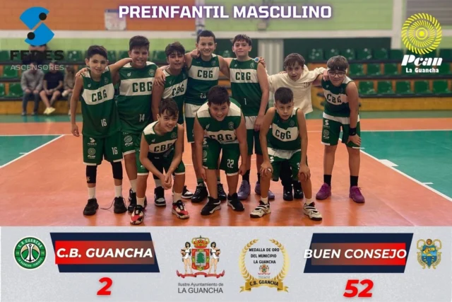🏀💚 𝗣𝗥𝗘𝗜𝗡𝗙𝗔𝗡𝗧𝗜𝗟 𝗠𝗔𝗦𝗖𝗨𝗟𝗜𝗡𝗢 – 𝗨𝗡 𝗘𝗦𝗙𝗨𝗘𝗥𝗭𝗢 𝗦𝗜𝗡 𝗣𝗔𝗨𝗦𝗔 💚🏀

Nuestro preinfantil no pudo hoy con el 𝗹í𝗱𝗲𝗿 𝗱𝗲𝗹 𝗴𝗿𝘂𝗽𝗼 en esta fase previa. Aun así, los nuestros 𝗻𝗼 𝗱𝗲𝗷𝗮𝗿𝗼𝗻 𝗱𝗲 𝗽𝗲𝗹𝗲𝗮𝗿 𝗲𝗻 𝗻𝗶𝗻𝗴ú𝗻 𝗺𝗼𝗺𝗲𝗻𝘁𝗼, mostrando compromiso, actitud y el espíritu que queremos en el C.B. Guancha, incluso ante la evidente superioridad del rival.

📅 𝗖.𝗕. 𝗚𝘂𝗮𝗻𝗰𝗵𝗮 𝟮 – 𝗕𝘂𝗲𝗻 𝗖𝗼𝗻𝘀𝗲𝗷𝗼 𝗖𝗮𝗻𝗮𝗿𝗶𝗮𝘀 𝟱𝟮

Estos partidos forman parte del aprendizaje y del crecimiento. Paso a paso, con trabajo y dedicación, seguirán dando alegrías y avanzando en su desarrollo.

Gracias, como siempre, a quienes acompañan este camino:

⛽ 𝗣𝗖𝗔𝗡 𝗟𝗮 𝗚𝘂𝗮𝗻𝗰𝗵𝗮 – energía, servicio y confianza.
🏢 𝗔𝘆𝘂𝗻𝘁𝗮𝗺𝗶𝗲𝗻𝘁𝗼 𝗱𝗲 𝗟𝗮 𝗚𝘂𝗮𝗻𝗰𝗵𝗮 – apoyo constante al deporte base.
⬆️ 𝗙𝗘𝗗𝗘𝗦 𝗔𝘀𝗰𝗲𝗻𝘀𝗼𝗿𝗲𝘀 – elevando nuestro baloncesto a lo más alto.

#SomosFamiliaCBG #Desde1970 #BaloncestoBase #Preinfantil #Formación #OrgulloCBG 💚🏀