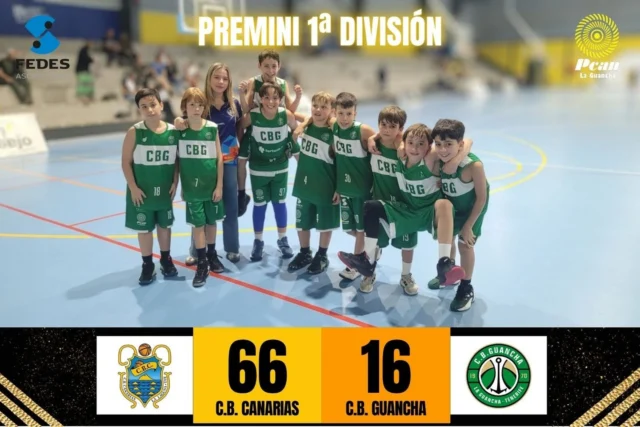 🏀💚 𝗣𝗥𝗘𝗠𝗜𝗡𝗜 𝟭ª 𝗗𝗜𝗩𝗜𝗦𝗜𝗢́𝗡 – 𝗘𝗟 𝗘𝗦𝗙𝗨𝗘𝗥𝗭𝗢 𝗧𝗔𝗠𝗕𝗜𝗘́𝗡 𝗖𝗨𝗘𝗡𝗧𝗔 💚🏀

El premini lo dio todo una vez más ante un rival más completo, demostrando actitud, entrega y muchas ganas de seguir aprendiendo.
Un partido que refleja el camino formativo de nuestros pequeños: crecer, disfrutar y no rendirse nunca.

📅 𝗖.𝗕. 𝗖𝗮𝗻𝗮𝗿𝗶𝗮𝘀 𝟲𝟲 – 𝗖.𝗕. 𝗚𝘂𝗮𝗻𝗰𝗵𝗮 𝟭𝟲

A pesar de la superioridad del equipo local, los nuestros compitieron con corazón y mostraron lo más importante en estas edades: ilusión, compromiso y espíritu de equipo.

Gracias a quienes hacen realidad cada paso de este camino:

⛽ 𝗣𝗖𝗔𝗡 𝗟𝗮 𝗚𝘂𝗮𝗻𝗰𝗵𝗮 – energía, servicio y confianza.
🏢 𝗔𝘆𝘂𝗻𝘁𝗮𝗺𝗶𝗲𝗻𝘁𝗼 𝗱𝗲 𝗟𝗮 𝗚𝘂𝗮𝗻𝗰𝗵𝗮 – siempre apoyando el deporte base.
⬆️ 𝗙𝗘𝗗𝗘𝗦 𝗔𝘀𝗰𝗲𝗻𝘀𝗼𝗿𝗲𝘀 – elevando nuestro baloncesto a lo más alto.

#SomosFamiliaCBG #Desde1970 #Premini #Formación #Valores #AprendiendoJuntos 💚🏀
