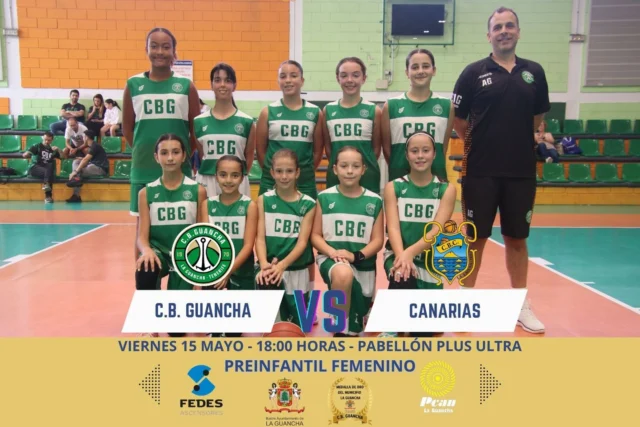 🏀💚 𝗛𝗢𝗬 𝗧𝗢𝗖𝗔 𝗔𝗥𝗥𝗢𝗣𝗔𝗥 𝗔 𝗡𝗨𝗘𝗦𝗧𝗥𝗔𝗦 𝗖𝗔𝗠𝗣𝗘𝗢𝗡𝗔𝗦 💚🏀

Esta tarde vuelve a jugar en casa nuestro espectacular Preinfantil Femenino, líder de la liga regular a falta de tan solo dos jornadas para finalizar la competición 🔥💚

🕕 18:00 h
🏀 𝗖.𝗕. 𝗚𝗨𝗔𝗡𝗖𝗛𝗔 🆚 𝗖𝗔𝗡𝗔𝗥𝗜𝗔𝗦
📍 Pabellón Plus Ultra

Las jugadoras dirigidas por 𝗔𝗟𝗘𝗝𝗔𝗡𝗗𝗥𝗢 𝗚𝗢𝗡𝗭𝗔́𝗟𝗘𝗭 continúan firmando una temporada absolutamente espectacular y esta tarde merecen sentir el calor de toda la familia del CBG 💚

💚 𝗟𝗜́𝗗𝗘𝗥𝗘𝗦 𝗗𝗘 𝗟𝗔 𝗟𝗜𝗚𝗔 𝗥𝗘𝗚𝗨𝗟𝗔𝗥
💚 𝗖𝗔𝗠𝗣𝗘𝗢𝗡𝗔𝗦 𝗔 𝗙𝗔𝗟𝗧𝗔 𝗗𝗘 𝟮 𝗝𝗢𝗥𝗡𝗔𝗗𝗔𝗦
💚 𝗨𝗡 𝗘𝗤𝗨𝗜𝗣𝗢 𝗤𝗨𝗘 𝗡𝗢 𝗗𝗘𝗝𝗔 𝗗𝗘 𝗜𝗟𝗨𝗦𝗜𝗢𝗡𝗔𝗥

👏 𝗧𝗢𝗗𝗢𝗦 𝗔𝗟 𝗣𝗟𝗨𝗦 𝗨𝗟𝗧𝗥𝗔
👏 𝗩𝗔𝗠𝗢𝗦 𝗖𝗛𝗜𝗖𝗔𝗦

#SomosFamiliaCBG #Desde1970 #PreinfantilFemenino #OrgulloCBG 💚🏀