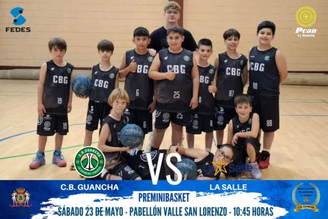 🏀💚 𝗡𝗨𝗘𝗩𝗔 𝗝𝗢𝗥𝗡𝗔𝗗𝗔 𝗣𝗔𝗥𝗔 𝗡𝗨𝗘𝗦𝗧𝗥𝗢𝗦 𝗣𝗘𝗤𝗨𝗘𝗦 💚🏀

Nuestro Preminibasket Masculino de 2ª División afronta este sábado un nuevo encuentro liguero con muchísima ilusión y ganas de seguir creciendo 💪🏀

🏀 𝗖.𝗕. 𝗚𝗨𝗔𝗡𝗖𝗛𝗔 🆚 𝗖.𝗕. 𝗟𝗔 𝗦𝗔𝗟𝗟𝗘 𝗦𝗔𝗡 𝗜𝗟𝗗𝗘𝗙𝗢𝗡𝗦𝗢
📅 Sábado 23 de mayo
🕥 10:45 horas
📍 Pabellón Valle San Lorenzo – Cancha 1

Los jugadores dirigidos por 𝗥𝗔𝗬𝗖𝗢 𝗙𝗘𝗥𝗡𝗔́𝗡𝗗𝗘𝗭 continúan disfrutando de una temporada donde el aprendizaje, el compañerismo y la ilusión siguen siendo lo más importante 💚

💚 𝗖𝗔𝗗𝗔 𝗣𝗔𝗥𝗧𝗜𝗗𝗢 𝗦𝗨𝗠𝗔 𝗘𝗫𝗣𝗘𝗥𝗜𝗘𝗡𝗖𝗜𝗔
💚 𝗖𝗔𝗗𝗔 𝗘𝗡𝗧𝗥𝗘𝗡𝗔𝗠𝗜𝗘𝗡𝗧𝗢 𝗛𝗔𝗖𝗘 𝗖𝗥𝗘𝗖𝗘𝗥 𝗔 𝗘𝗦𝗧𝗘 𝗚𝗥𝗨𝗣𝗢
💚 𝗘𝗟 𝗙𝗨𝗧𝗨𝗥𝗢 𝗗𝗘𝗟 𝗖.𝗕. 𝗚𝗨𝗔𝗡𝗖𝗛𝗔 𝗦𝗜𝗚𝗨𝗘 𝗠𝗨𝗬 𝗩𝗜𝗩𝗢

👏 𝗠𝗨𝗖𝗛𝗜́𝗦𝗜𝗠𝗔 𝗦𝗨𝗘𝗥𝗧𝗘, 𝗘𝗤𝗨𝗜𝗣𝗢 💚🏀

🙏 𝗚𝗥𝗔𝗖𝗜𝗔𝗦 𝗔 𝗤𝗨𝗜𝗘𝗡𝗘𝗦 𝗦𝗜𝗚𝗨𝗘𝗡 𝗔𝗣𝗢𝗬𝗔𝗡𝗗𝗢 𝗡𝗨𝗘𝗦𝗧𝗥𝗔 𝗖𝗔𝗡𝗧𝗘𝗥𝗔:

⛽ 𝗣𝗖𝗔𝗡 𝗟𝗔 𝗚𝗨𝗔𝗡𝗖𝗛𝗔 – energía para seguir creciendo juntos.

🏢 𝗔𝗬𝗨𝗡𝗧𝗔𝗠𝗜𝗘𝗡𝗧𝗢 𝗗𝗘 𝗟𝗔 𝗚𝗨𝗔𝗡𝗖𝗛𝗔 – siempre junto al deporte base.

⬆️ 𝗙𝗘𝗗𝗘𝗦 𝗔𝗦𝗖𝗘𝗡𝗦𝗢𝗥𝗘𝗦 – impulsando el futuro del CBG.

#SomosFamiliaCBG #Desde1970 #PreminiCBG #OrgulloCBG 💚🏀