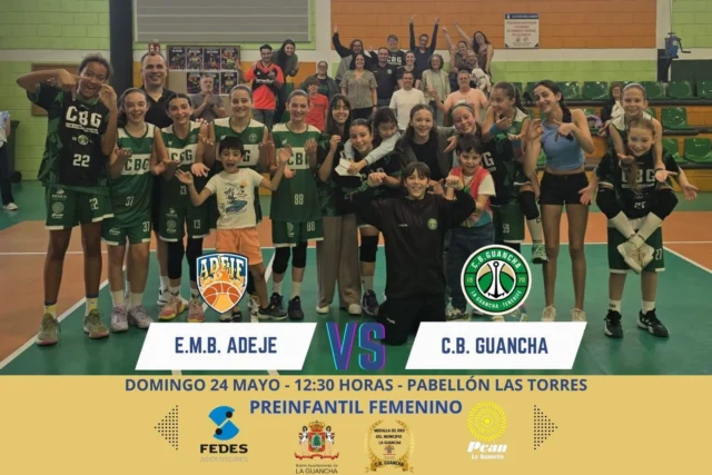 🏀💚 𝗨́𝗟𝗜𝗧𝗠𝗔 𝗝𝗢𝗥𝗡𝗔𝗗𝗔 𝗗𝗘 𝗟𝗜𝗚𝗔 𝗣𝗔𝗥𝗔 𝗡𝗨𝗘𝗦𝗧𝗥𝗔𝗦 𝗜𝗡𝗩𝗜𝗖𝗧𝗔𝗦 💚🏀

Nuestro espectacular Preinfantil Femenino de 2ª División afronta este domingo el último partido de la liga regular después de una temporada absolutamente increíble 🔥🏀

🏀 𝗘.𝗠.𝗕. 𝗔𝗗𝗘𝗝𝗘 🆚 𝗖.𝗕. 𝗚𝗨𝗔𝗡𝗖𝗛𝗔
📅 Domingo 24 de mayo
🕧 12:30 horas
📍 Pabellón Las Torres

Las jugadoras dirigidas por 𝗔𝗟𝗘𝗝𝗔𝗡𝗗𝗥𝗢 𝗚𝗢𝗡𝗭𝗔́𝗟𝗘𝗭 llegan a esta última jornada manteniéndose invictas y realizando una temporada que ya quedará para el recuerdo 💚👏

💚 𝟮𝟱 𝗩𝗜𝗖𝗧𝗢𝗥𝗜𝗔𝗦 𝗘𝗡 𝟮𝟱 𝗣𝗔𝗥𝗧𝗜𝗗𝗢𝗦
💚 𝗟𝗜́𝗗𝗘𝗥𝗘𝗦 𝗗𝗘 𝗟𝗔 𝗟𝗜𝗚𝗔 𝗥𝗘𝗚𝗨𝗟𝗔𝗥
💚 𝗨𝗡 𝗘𝗤𝗨𝗜𝗣𝗢 𝗤𝗨𝗘 𝗡𝗢 𝗗𝗘𝗝𝗔 𝗗𝗘 𝗔𝗦𝗢𝗠𝗕𝗥𝗔𝗥

Más allá de los resultados, estas chicas han demostrado durante todo el año compromiso, compañerismo, trabajo y una enorme pasión por este deporte 💪🏀

👏 𝗠𝗨𝗖𝗛𝗜́𝗦𝗜𝗠𝗔 𝗦𝗨𝗘𝗥𝗧𝗘, 𝗖𝗛𝗜𝗖𝗔𝗦
👏 𝗬 𝗙𝗘𝗟𝗜𝗖𝗜𝗗𝗔𝗗𝗘𝗦 𝗣𝗢𝗥 𝗟𝗔 𝗧𝗘𝗠𝗣𝗢𝗥𝗔𝗗𝗔 𝗤𝗨𝗘 𝗘𝗦𝗧𝗔́𝗡 𝗥𝗘𝗔𝗟𝗜𝗭𝗔𝗡𝗗𝗢 💚🏀

🙏 𝗚𝗥𝗔𝗖𝗜𝗔𝗦 𝗔 𝗤𝗨𝗜𝗘𝗡𝗘𝗦 𝗦𝗜𝗚𝗨𝗘𝗡 𝗔𝗣𝗢𝗬𝗔𝗡𝗗𝗢 𝗡𝗨𝗘𝗦𝗧𝗥𝗔 𝗖𝗔𝗡𝗧𝗘𝗥𝗔:

⛽ 𝗣𝗖𝗔𝗡 𝗟𝗔 𝗚𝗨𝗔𝗡𝗖𝗛𝗔 – energía para seguir soñando juntas.

🏢 𝗔𝗬𝗨𝗡𝗧𝗔𝗠𝗜𝗘𝗡𝗧𝗢 𝗗𝗘 𝗟𝗔 𝗚𝗨𝗔𝗡𝗖𝗛𝗔 – siempre junto al deporte base.

⬆️ 𝗙𝗘𝗗𝗘𝗦 𝗔𝗦𝗖𝗘𝗡𝗦𝗢𝗥𝗘𝗦 – impulsando el futuro del CBG.

#SomosFamiliaCBG #Desde1970 #PreinfantilFemenino #OrgulloCBG 💚🏀