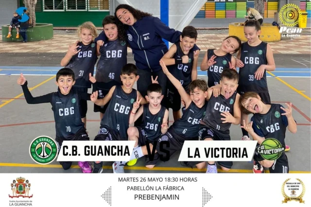 🏀💚 𝗧𝗔𝗥𝗗𝗘 𝗗𝗘 𝗕𝗔𝗟𝗢𝗡𝗖𝗘𝗦𝗧𝗢 𝗣𝗔𝗥𝗔 𝗟𝗢𝗦 𝗠𝗔́𝗦 𝗣𝗘𝗤𝗨𝗘𝗡̃𝗢𝗦 💚🏀

Nuestro Prebenjamín Masculino vuelve esta tarde a la cancha para seguir disfrutando, aprendiendo y creciendo juntos 💪🏀

🏀 𝗖.𝗕. 𝗚𝗨𝗔𝗡𝗖𝗛𝗔 🆚 𝗟𝗔 𝗩𝗜𝗖𝗧𝗢𝗥𝗜𝗔 𝗚𝗥𝗨́𝗔𝗦 𝗕𝗢𝗡𝗬
📅 Martes 26 de mayo de 2026
🕡 18:30 horas
📍 Pabellón La Fábrica

Los pequeños dirigidos por 𝗠𝗢́𝗡𝗜𝗖𝗔 𝗙𝗨𝗘𝗡𝗧𝗘𝗦 continúan disfrutando de nuevas experiencias sobre la cancha, en una etapa donde lo más importante sigue siendo aprender, divertirse y enamorarse cada día más de este deporte 💚👏

💚 𝗟𝗔 𝗜𝗟𝗨𝗦𝗜𝗢́𝗡 𝗠𝗔́𝗦 𝗣𝗨𝗥𝗔 𝗗𝗘 𝗡𝗨𝗘𝗦𝗧𝗥𝗔 𝗖𝗔𝗡𝗧𝗘𝗥𝗔
💚 𝗦𝗢𝗡𝗥𝗜𝗦𝗔𝗦, 𝗖𝗢𝗠𝗣𝗔𝗡̃𝗘𝗥𝗜𝗦𝗠𝗢 𝗬 𝗠𝗨𝗖𝗛𝗔 𝗜𝗟𝗨𝗦𝗜𝗢́𝗡
💚 𝗘𝗟 𝗙𝗨𝗧𝗨𝗥𝗢 𝗗𝗘𝗟 𝗖.𝗕. 𝗚𝗨𝗔𝗡𝗖𝗛𝗔 𝗦𝗜𝗚𝗨𝗘 𝗖𝗥𝗘𝗖𝗜𝗘𝗡𝗗𝗢 🏀✨

👏 𝗠𝗨𝗖𝗛𝗜́𝗦𝗜𝗠𝗔 𝗦𝗨𝗘𝗥𝗧𝗘, 𝗣𝗘𝗤𝗨𝗘𝗦 💚🏀

🙏 𝗚𝗥𝗔𝗖𝗜𝗔𝗦 𝗔 𝗤𝗨𝗜𝗘𝗡𝗘𝗦 𝗦𝗜𝗚𝗨𝗘𝗡 𝗔𝗣𝗢𝗬𝗔𝗡𝗗𝗢 𝗘𝗟 𝗗𝗘𝗣𝗢𝗥𝗧𝗘 𝗕𝗔𝗦𝗘:

⛽ 𝗣𝗖𝗔𝗡 𝗟𝗔 𝗚𝗨𝗔𝗡𝗖𝗛𝗔 – energía para seguir soñando juntos.

🏢 𝗔𝗬𝗨𝗡𝗧𝗔𝗠𝗜𝗘𝗡𝗧𝗢 𝗗𝗘 𝗟𝗔 𝗚𝗨𝗔𝗡𝗖𝗛𝗔 – siempre junto a nuestra cantera.

⬆️ 𝗙𝗘𝗗𝗘𝗦 𝗔𝗦𝗖𝗘𝗡𝗦𝗢𝗥𝗘𝗦 – impulsando el futuro del CBG.

#SomosFamiliaCBG #Desde1970 #PrebenjaminCBG #CanteraCBG 💚🏀
