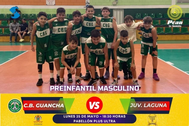 🏀💚 𝗡𝗨𝗘𝗩𝗢 𝗥𝗘𝗧𝗢 𝗣𝗔𝗥𝗔 𝗡𝗨𝗘𝗦𝗧𝗥𝗢 𝗣𝗥𝗘𝗜𝗡𝗙𝗔𝗡𝗧𝗜𝗟 💚🏀

Esta tarde nuestro Preinfantil Masculino vuelve a la cancha para disputar un nuevo compromiso liguero en casa 💪🏀

🏀 𝗖.𝗕. 𝗚𝗨𝗔𝗡𝗖𝗛𝗔 🆚 𝗦𝗧𝗔. 𝗥𝗢𝗦𝗔 𝗗𝗘 𝗟𝗜𝗠𝗔 𝗙𝗘𝗦𝗗 - 𝗝𝗨𝗩𝗘𝗡𝗧𝗨𝗗 𝗟𝗔𝗚𝗨𝗡𝗔
📅 Lunes 25 de mayo de 2026
🕡 18:30 horas
📍 Pabellón Plus Ultra

Los chicos dirigidos por 𝗘𝗗𝗔𝗡 𝗠𝗔𝗥𝗧𝗜́𝗡 continúan creciendo y sumando experiencias en una temporada donde el esfuerzo, el compañerismo y la ilusión siguen siendo protagonistas 👏💚

💚 𝗖𝗔𝗗𝗔 𝗣𝗔𝗥𝗧𝗜𝗗𝗢 𝗘𝗦 𝗨𝗡𝗔 𝗡𝗨𝗘𝗩𝗔 𝗢𝗣𝗢𝗥𝗧𝗨𝗡𝗜𝗗𝗔𝗗 𝗣𝗔𝗥𝗔 𝗦𝗘𝗚𝗨𝗜𝗥 𝗖𝗥𝗘𝗖𝗜𝗘𝗡𝗗𝗢
💚 𝗩𝗔𝗠𝗢𝗦 𝗖.𝗕. 𝗚𝗨𝗔𝗡𝗖𝗛𝗔 🏀🔥

🙏 𝗚𝗥𝗔𝗖𝗜𝗔𝗦 𝗔 𝗤𝗨𝗜𝗘𝗡𝗘𝗦 𝗦𝗜𝗚𝗨𝗘𝗡 𝗔𝗣𝗢𝗬𝗔𝗡𝗗𝗢 𝗡𝗨𝗘𝗦𝗧𝗥𝗔 𝗖𝗔𝗡𝗧𝗘𝗥𝗔:

⛽ 𝗣𝗖𝗔𝗡 𝗟𝗔 𝗚𝗨𝗔𝗡𝗖𝗛𝗔 – energía para acompañar cada entrenamiento y cada partido.

🏢 𝗔𝗬𝗨𝗡𝗧𝗔𝗠𝗜𝗘𝗡𝗧𝗢 𝗗𝗘 𝗟𝗔 𝗚𝗨𝗔𝗡𝗖𝗛𝗔 – siempre apostando por el deporte base.

⬆️ 𝗙𝗘𝗗𝗘𝗦 𝗔𝗦𝗖𝗘𝗡𝗦𝗢𝗥𝗘𝗦 – impulsando el presente y futuro del CBG.

#SomosFamiliaCBG #Desde1970 #PreinfantilCBG #CanteraCBG 💚🏀