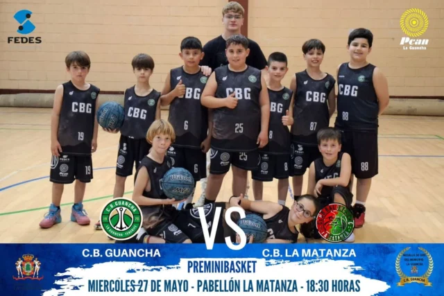 🏀💚 𝗘𝗦𝗧𝗔 𝗧𝗔𝗥𝗗𝗘… 𝗡𝗨𝗘𝗩𝗢 𝗣𝗔𝗥𝗧𝗜𝗗𝗢 𝗣𝗔𝗥𝗔 𝗡𝗨𝗘𝗦𝗧𝗥𝗢𝗦 𝗣𝗘𝗤𝗨𝗘𝗦 💚🏀

Nuestro Preminibasket Masculino de 2ª División vuelve esta tarde a la cancha para seguir disfrutando, aprendiendo y creciendo juntos 💪🏀

🏀 𝗖.𝗕. 𝗚𝗨𝗔𝗡𝗖𝗛𝗔 🆚 𝗖.𝗕. 𝗟𝗔 𝗠𝗔𝗧𝗔𝗡𝗭𝗔 𝗗𝗘 𝗔𝗖𝗘𝗡𝗧𝗘𝗝𝗢
📅 Miércoles 27 de mayo de 2026
🕡 18:30 horas
📍 Pabellón Municipal de La Matanza

Los jugadores dirigidos por 𝗥𝗔𝗬𝗖𝗢 𝗙𝗘𝗥𝗡𝗔́𝗡𝗗𝗘𝗭 continúan realizando una temporada llena de ilusión, aprendizaje y muchísimas ganas de seguir mejorando 👏💚

💚 𝗖𝗔𝗗𝗔 𝗣𝗔𝗥𝗧𝗜𝗗𝗢 𝗦𝗨𝗠𝗔 𝗘𝗫𝗣𝗘𝗥𝗜𝗘𝗡𝗖𝗜𝗔
💚 𝗘𝗟 𝗙𝗨𝗧𝗨𝗥𝗢 𝗗𝗘𝗟 𝗖.𝗕. 𝗚𝗨𝗔𝗡𝗖𝗛𝗔 𝗦𝗜𝗚𝗨𝗘 𝗖𝗥𝗘𝗖𝗜𝗘𝗡𝗗𝗢
💚 𝗩𝗔𝗠𝗢𝗦 𝗖.𝗕. 𝗚𝗨𝗔𝗡𝗖𝗛𝗔 🏀🔥

👏 𝗠𝗨𝗖𝗛𝗜́𝗦𝗜𝗠𝗔 𝗦𝗨𝗘𝗥𝗧𝗘, 𝗘𝗤𝗨𝗜𝗣𝗢 💚🏀

🙏 𝗚𝗥𝗔𝗖𝗜𝗔𝗦 𝗔 𝗤𝗨𝗜𝗘𝗡𝗘𝗦 𝗦𝗜𝗚𝗨𝗘𝗡 𝗔𝗣𝗢𝗬𝗔𝗡𝗗𝗢 𝗡𝗨𝗘𝗦𝗧𝗥𝗔 𝗖𝗔𝗡𝗧𝗘𝗥𝗔:

⛽ 𝗣𝗖𝗔𝗡 𝗟𝗔 𝗚𝗨𝗔𝗡𝗖𝗛𝗔 – energía para seguir soñando juntos.

🏢 𝗔𝗬𝗨𝗡𝗧𝗔𝗠𝗜𝗘𝗡𝗧𝗢 𝗗𝗘 𝗟𝗔 𝗚𝗨𝗔𝗡𝗖𝗛𝗔 – siempre junto al deporte base.

⬆️ 𝗙𝗘𝗗𝗘𝗦 𝗔𝗦𝗖𝗘𝗡𝗦𝗢𝗥𝗘𝗦 – impulsando el futuro del CBG.

#SomosFamiliaCBG #Desde1970 #PreminiCBG #CanteraCBG 💚🏀