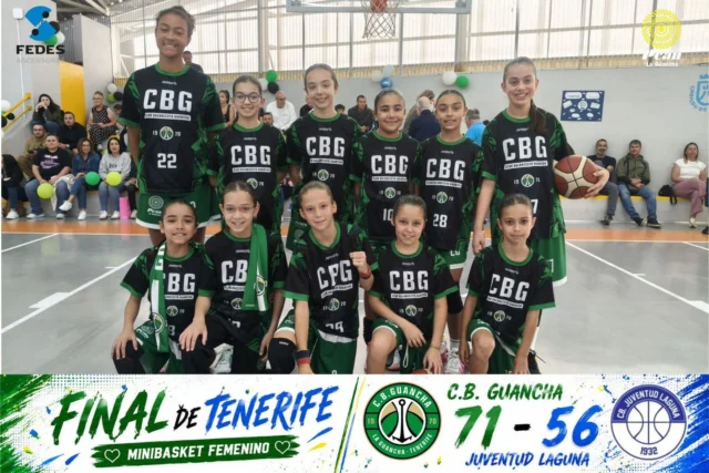 🏆💚💚💚 𝗖.𝗕. 𝗚𝗨𝗔𝗡𝗖𝗛𝗔, 𝗖𝗔𝗠𝗣𝗘𝗢́𝗡 𝗗𝗘 𝗧𝗘𝗡𝗘𝗥𝗜𝗙𝗘 💚💚💚🏆

¡¡𝗟𝗢 𝗛𝗔𝗡 𝗩𝗨𝗘𝗟𝗧𝗢 𝗔 𝗛𝗔𝗖𝗘𝗥!! 🔥🏀

Nuestro Minibasket Femenino se ha proclamado esta mañana Campeón de Tenerife tras imponerse en la gran final al Juventud Laguna por 71-56, poniendo el broche de oro a una temporada sencillamente espectacular. 👏👏👏

Desde el primer minuto, las jugadoras dirigidas por 𝗔𝗟𝗘𝗝𝗔𝗡𝗗𝗥𝗢 𝗚𝗢𝗡𝗭𝗔́𝗟𝗘𝗭 demostraron carácter, intensidad, compañerismo y una enorme ilusión por alcanzar un objetivo que llevaban persiguiendo durante toda la temporada. 💪💚

🏆 𝗖𝗔𝗠𝗣𝗘𝗢𝗡𝗔𝗦 𝗗𝗘 𝗧𝗘𝗡𝗘𝗥𝗜𝗙𝗘
🏆 𝗨𝗡𝗔 𝗧𝗘𝗠𝗣𝗢𝗥𝗔𝗗𝗔 𝗜𝗡𝗢𝗟𝗩𝗜𝗗𝗔𝗕𝗟𝗘
🏆 𝗨𝗡 𝗚𝗥𝗨𝗣𝗢 𝗘𝗫𝗖𝗘𝗣𝗖𝗜𝗢𝗡𝗔𝗟
🏆 𝗢𝗥𝗚𝗨𝗟𝗟𝗢 𝗗𝗘 𝗖𝗔𝗡𝗧𝗘𝗥𝗔

Queremos felicitar a todas y cada una de las jugadoras, a su cuerpo técnico, a sus familias y a todas las personas que han acompañado a este equipo durante el año. Hoy recogen el premio a muchísimas horas de trabajo, esfuerzo y compromiso. ❤️

Y, por supuesto, gracias a la afición que llenó La Fábrica durante toda la Final a 4. Una vez más demostraron que cuando juega el C.B. Guancha nunca estamos solos. Su apoyo fue fundamental para empujar a nuestras chicas hacia este merecidísimo campeonato. 📣💚

¡¡Disfruten mucho de este momento porque se lo han ganado a pulso!!

💚🏆 𝗖𝗔𝗠𝗣𝗘𝗢𝗡𝗔𝗦 𝗗𝗘 𝗧𝗘𝗡𝗘𝗥𝗜𝗙𝗘 𝟮𝟬𝟮𝟲 🏆💚

🙏 𝗚𝗥𝗔𝗖𝗜𝗔𝗦 𝗔 𝗤𝗨𝗜𝗘𝗡𝗘𝗦 𝗦𝗜𝗚𝗨𝗘𝗡 𝗔𝗣𝗢𝗬𝗔𝗡𝗗𝗢 𝗡𝗨𝗘𝗦𝗧𝗥𝗔 𝗖𝗔𝗡𝗧𝗘𝗥𝗔:

⛽ 𝗣𝗖𝗔𝗡 𝗟𝗔 𝗚𝗨𝗔𝗡𝗖𝗛𝗔 – energía para seguir soñando juntas.

🏢 𝗔𝗬𝗨𝗡𝗧𝗔𝗠𝗜𝗘𝗡𝗧𝗢 𝗗𝗘 𝗟𝗔 𝗚𝗨𝗔𝗡𝗖𝗛𝗔 – siempre junto al deporte base.

⬆️ 𝗙𝗘𝗗𝗘𝗦 𝗔𝗦𝗖𝗘𝗡𝗦𝗢𝗥𝗘𝗦 – impulsando el futuro del CBG.

#SomosFamiliaCBG #Desde1970 #CampeonasDeTenerife #MinibasketFemenino #OrgulloCBG #FinalA4