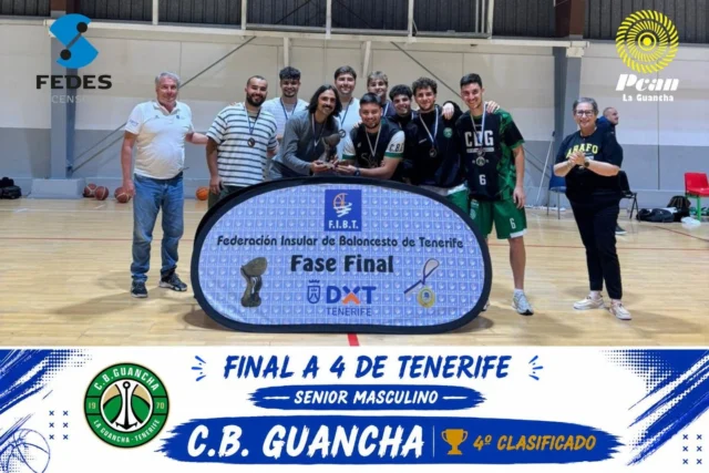 🏀💚 𝗨𝗡𝗔 𝗧𝗘𝗠𝗣𝗢𝗥𝗔𝗗𝗔 𝗣𝗔𝗥𝗔 𝗦𝗘𝗡𝗧𝗜𝗥𝗦𝗘 𝗢𝗥𝗚𝗨𝗟𝗟𝗢𝗦𝗢𝗦 💚🏀

El broche final a una temporada extraordinaria llegó este fin de semana con la disputa de la 𝗙𝗶𝗻𝗮𝗹 𝗮 𝟰 𝗱𝗲 𝗧𝗲𝗻𝗲𝗿𝗶𝗳𝗲, donde nuestro equipo 𝗦𝗲𝗻𝗶𝗼𝗿 𝗠𝗮𝘀𝗰𝘂𝗹𝗶𝗻𝗼 finalizó en una meritoria 🏆 𝟰ª 𝗽𝗼𝘀𝗶𝗰𝗶𝗼́𝗻 𝗱𝗲 𝗧𝗲𝗻𝗲𝗿𝗶𝗳𝗲.

En la imagen, nuestro capitán 𝗧𝗲𝗼𝗱𝗼𝗿𝗼 𝗝𝘂𝘀𝘁𝗼 𝗝𝗶𝗺𝗲́𝗻𝗲𝘇 recoge el trofeo acreditativo de manos de 𝗥𝗮𝗳𝗮𝗲𝗹 𝗚𝗼𝗻𝘇𝗮́𝗹𝗲𝘇, presidente de la Federación Insular de Baloncesto de Tenerife, en representación de toda una plantilla que ha realizado un trabajo magnífico durante toda la temporada.

👏 𝗙𝗘𝗟𝗜𝗖𝗜𝗗𝗔𝗗𝗘𝗦 a todos los jugadores por su compromiso, esfuerzo y dedicación durante todos estos meses.

👏 𝗙𝗘𝗟𝗜𝗖𝗜𝗗𝗔𝗗𝗘𝗦 a las familias, aficionados y seguidores que han acompañado al equipo durante toda la temporada, tanto en casa como lejos de La Guancha.

💚 𝗠𝗔́𝗦 𝗠𝗘́𝗥𝗜𝗧𝗢 𝗧𝗜𝗘𝗡𝗘 𝗟𝗢 𝗖𝗢𝗡𝗦𝗘𝗚𝗨𝗜𝗗𝗢 𝗦𝗜 𝗧𝗘𝗡𝗘𝗠𝗢𝗦 𝗘𝗡 𝗖𝗨𝗘𝗡𝗧𝗔 𝗤𝗨𝗘 𝗘𝗟 𝗘𝗤𝗨𝗜𝗣𝗢 𝗛𝗔 𝗖𝗢𝗠𝗣𝗘𝗧𝗜𝗗𝗢 𝗗𝗨𝗥𝗔𝗡𝗧𝗘 𝗚𝗥𝗔𝗡 𝗣𝗔𝗥𝗧𝗘 𝗗𝗘 𝗟𝗔 𝗧𝗘𝗠𝗣𝗢𝗥𝗔𝗗𝗔 𝗦𝗜𝗡 𝗖𝗨𝗘𝗥𝗣𝗢 𝗧𝗘́𝗖𝗡𝗜𝗖𝗢 𝗘𝗡 𝗘𝗟 𝗕𝗔𝗡𝗤𝗨𝗜𝗟𝗟𝗢, demostrando una madurez, una unión y un compromiso dignos de elogio.

🔥 𝗔𝗟𝗖𝗔𝗡𝗭𝗔𝗥 𝗨𝗡𝗔 𝗙𝗜𝗡𝗔𝗟 𝗔 𝟰 𝗬 𝗧𝗘𝗥𝗠𝗜𝗡𝗔𝗥 𝗘𝗡𝗧𝗥𝗘 𝗟𝗢𝗦 𝗖𝗨𝗔𝗧𝗥𝗢 𝗠𝗘𝗝𝗢𝗥𝗘𝗦 𝗘𝗤𝗨𝗜𝗣𝗢𝗦 𝗗𝗘 𝗧𝗘𝗡𝗘𝗥𝗜𝗙𝗘 tiene un valor enorme y es el reflejo del carácter y de la personalidad de este grupo.

💚 𝗚𝗥𝗔𝗖𝗜𝗔𝗦 𝗣𝗢𝗥 𝗛𝗔𝗖𝗘𝗥𝗡𝗢𝗦 𝗗𝗜𝗦𝗙𝗥𝗨𝗧𝗔𝗥 𝗗𝗘 𝗨𝗡𝗔 𝗧𝗘𝗠𝗣𝗢𝗥𝗔𝗗𝗔 𝗜𝗡𝗢𝗟𝗩𝗜𝗗𝗔𝗕𝗟𝗘.

🏀🔥 ¡VAMOS C.B. GUANCHA! 🔥🏀

⬆️ 𝗙𝗘𝗗𝗘𝗦 𝗔𝘀𝗰𝗲𝗻𝘀𝗼𝗿𝗲𝘀, impulsando el presente y el futuro del C.B. Guancha.

⛽ 𝗣𝗖𝗔𝗡 𝗟𝗮 𝗚𝘂𝗮𝗻𝗰𝗵𝗮, energía para seguir creciendo.

🏛️ 𝗜𝗹𝘂𝘀𝘁𝗿𝗲 𝗔𝘆𝘂𝗻𝘁𝗮𝗺𝗶𝗲𝗻𝘁𝗼 𝗱𝗲 𝗟𝗮 𝗚𝘂𝗮𝗻𝗰𝗵𝗮, siempre junto al deporte base.

#SomosFamiliaCBG #Desde1970 #CBGuancha #Final4Tenerife #SeniorMasculino #BaloncestoCanario #LaGuancha #OrgulloVerdeyBlanco 💚🤍🏀