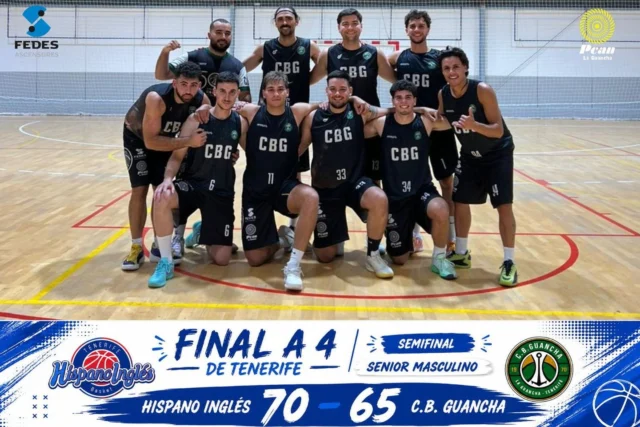 🏀💚🔥 𝗢𝗥𝗚𝗨𝗟𝗟𝗢 𝗩𝗘𝗥𝗗𝗜𝗕𝗟𝗔𝗡𝗖𝗢 🔥💚🏀

No pudo ser el pase a la gran final, pero este equipo merece el reconocimiento y el aplauso de toda la familia del C.B. Guancha. 👏💚

Nuestro Senior Masculino cayó por un ajustado 𝗨𝟬-𝟲𝟱 ante Hispano Inglés, líder de la liga regular y uno de los grandes favoritos de la competición.

💪 A pesar de las importantes bajas con las que afrontó esta Final a 4, el equipo compitió de principio a fin, nunca bajó los brazos y estuvo muy cerca de dar la sorpresa y eliminar al primer clasificado de la temporada.

🏀 Los jugadores demostraron compromiso, esfuerzo, carácter y un enorme corazón defendiendo nuestros colores sobre la cancha.

👏 𝗠𝗨𝗖𝗛𝗔𝗦 𝗙𝗘𝗟𝗜𝗖𝗜𝗗𝗔𝗗𝗘𝗦 𝗔 𝗧𝗢𝗗𝗢𝗦 𝗟𝗢𝗦 𝗝𝗨𝗚𝗔𝗗𝗢𝗥𝗘𝗦.

👏 𝗠𝗨𝗖𝗛𝗔𝗦 𝗙𝗘𝗟𝗜𝗖𝗜𝗗𝗔𝗗𝗘𝗦 𝗔𝗟 𝗖𝗨𝗘𝗥𝗣𝗢 𝗧𝗘́𝗖𝗡𝗜𝗖𝗢.

👏 𝗠𝗨𝗖𝗛𝗔𝗦 𝗙𝗘𝗟𝗜𝗖𝗜𝗗𝗔𝗗𝗘𝗦 𝗣𝗢𝗥 𝗥𝗘𝗣𝗥𝗘𝗦𝗘𝗡𝗧𝗔𝗥 𝗔 𝗟𝗔 𝗚𝗨𝗔𝗡𝗖𝗛𝗔 𝗖𝗢𝗡 𝗢𝗥𝗚𝗨𝗟𝗟𝗢 𝗬 𝗘𝗡𝗧𝗥𝗘𝗚𝗔.

💚 𝗛𝗢𝗬 𝗡𝗢 𝗧𝗘𝗥𝗠𝗜𝗡𝗔 𝗘𝗟 𝗖𝗔𝗠𝗜𝗡𝗢.

🏆 Esta tarde todavía queda una última batalla en la 𝗟𝗨𝗖𝗛𝗔 𝗣𝗢𝗥 𝗘𝗟 𝗧𝗘𝗥𝗖𝗘𝗥 𝗬 𝗖𝗨𝗔𝗥𝗧𝗢 𝗣𝗨𝗘𝗦𝗧𝗢 𝗗𝗘 𝗧𝗘𝗡𝗘𝗥𝗜𝗙𝗘, una nueva oportunidad para seguir compitiendo y cerrar esta gran temporada de la mejor manera posible.

📣 𝗛𝗔𝗖𝗘𝗠𝗢𝗦 𝗨𝗡 𝗟𝗟𝗔𝗠𝗔𝗠𝗜𝗘𝗡𝗧𝗢 𝗔 𝗧𝗢𝗗𝗔 𝗡𝗨𝗘𝗦𝗧𝗥𝗔 𝗔𝗙𝗜𝗖𝗜𝗢́𝗡.

👏 Sigamos animando.
👏 Sigamos creyendo.
👏 Sigamos acompañando a nuestros jugadores.

💚 Porque ganar es importante.

💚 Pero 𝗗𝗘𝗙𝗘𝗡𝗗𝗘𝗥 𝗘𝗦𝗧𝗘 𝗘𝗦𝗖𝗨𝗗𝗢 𝗬 𝗥𝗘𝗣𝗥𝗘𝗦𝗘𝗡𝗧𝗔𝗥 𝗔 𝗧𝗢𝗗𝗢 𝗨𝗡 𝗣𝗨𝗘𝗕𝗟𝗢 tiene un valor inmenso.

🏀🔥 𝗩𝗔𝗠𝗢𝗦 𝗖.𝗕. 𝗚𝗨𝗔𝗡𝗖𝗛𝗔 🔥🏀

⛽ 𝗣𝗖𝗔𝗡 𝗟𝗮 𝗚𝘂𝗮𝗻𝗰𝗵𝗮, energía para seguir creciendo.

🏛️ 𝗜𝗹𝘂𝘀𝘁𝗿𝗲 𝗔𝘆𝘂𝗻𝘁𝗮𝗺𝗶𝗲𝗻𝘁𝗼 𝗱𝗲 𝗟𝗮 𝗚𝘂𝗮𝗻𝗰𝗵𝗮, siempre junto al deporte base.

⬆️ 𝗙𝗘𝗗𝗘𝗦 𝗔𝘀𝗰𝗲𝗻𝘀𝗼𝗿𝗲𝘀, impulsando el presente y el futuro del C.B. Guancha.

💚🤍 #SomosFamiliaCBG
🏀 #Desde1970
🔥 #FinalA4Tenerife
💪 #VamosCBG
