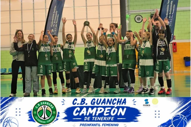 🏆🔥 𝗖𝗔𝗠𝗣𝗘𝗢𝗡𝗔𝗦 𝗗𝗘 𝗧𝗘𝗡𝗘𝗥𝗜𝗙𝗘 𝟮𝟬𝟮𝟲 🔥🏆

💚🤍 𝗨𝗡 𝗠𝗢𝗠𝗘𝗡𝗧𝗢 𝗣𝗔𝗥𝗔 𝗘𝗟 𝗥𝗘𝗖𝗨𝗘𝗥𝗗𝗢 💚🤍

Las imágenes que deja una temporada inolvidable.

Nuestras jugadoras del 𝗣𝗿𝗲𝗶𝗻𝗳𝗮𝗻𝘁𝗶𝗹 𝗙𝗲𝗺𝗲𝗻𝗶𝗻𝗼 posan orgullosas con las medallas de campeonas mientras la capitana, 𝗖𝗮𝗿𝗹𝗮 𝗛𝗲𝗿𝗻𝗮́𝗻𝗱𝗲𝘇 𝗥𝘂𝗶𝘇, levanta el trofeo que acredita al C.B. Guancha como 𝗖𝗔𝗠𝗣𝗘𝗢́𝗡 𝗗𝗘 𝗧𝗘𝗡𝗘𝗥𝗜𝗙𝗘.

🏆 Un premio que reconoce meses de esfuerzo, compromiso, trabajo diario e ilusión por parte de un grupo de jugadoras que ha realizado una temporada extraordinaria.

👏 Nuestra enhorabuena a todas las componentes del equipo y a su entrenador, 𝗔𝗹𝗲𝗷𝗮𝗻𝗱𝗿𝗼 𝗚𝗼𝗻𝘇𝗮́𝗹𝗲𝘇, por llevar nuevamente al Club Baloncesto Guancha a lo más alto del baloncesto tinerfeño.

🏀 La ceremonia de entrega de trofeos contó con la presencia de 𝗟𝘂𝗶𝘀 𝗔𝗳𝗼𝗻𝘀𝗼, Director Deportivo de la Federación Insular de Baloncesto de Tenerife, y de su gerente, 𝗝𝘂𝗮𝗻 𝗘𝗹𝗼𝘆 𝗙𝗼𝗿𝗻𝗲𝗹𝗹.

💚 En representación de nuestro club participó en la entrega de premios nuestra secretaria, 𝗗𝗿𝗼𝗺𝗲𝗹𝘆 𝗙𝘂𝗲𝗻𝘁𝗲𝘀.

📣 Gracias a las familias, aficionados y aficionadas que acompañaron al equipo durante toda la temporada. Este título también es de quienes nunca dejaron de creer, apoyar y animar.

🏀💚 𝗖𝗔𝗡𝗧𝗘𝗥𝗔
🏀💚 𝗩𝗔𝗟𝗢𝗥𝗘𝗦
🏀💚 𝗘𝗦𝗙𝗨𝗘𝗥𝗭𝗢
🏀💚 𝗖𝗢𝗠𝗣𝗥𝗢𝗠𝗜𝗦𝗢
🏀💚 𝗖𝗔𝗠𝗣𝗘𝗢𝗡𝗔𝗦 𝗗𝗘 𝗧𝗘𝗡𝗘𝗥𝗜𝗙𝗘

🏀🔥 ¡VAMOS C.B. GUANCHA! 🔥🏀

⛽ 𝗣𝗖𝗔𝗡 𝗟𝗮 𝗚𝘂𝗮𝗻𝗰𝗵𝗮, energía para seguir creciendo.

🏛️ 𝗜𝗹𝘂𝘀𝘁𝗿𝗲 𝗔𝘆𝘂𝗻𝘁𝗮𝗺𝗶𝗲𝗻𝘁𝗼 𝗱𝗲 𝗟𝗮 𝗚𝘂𝗮𝗻𝗰𝗵𝗮, siempre junto al deporte base.

⬆️ 𝗙𝗘𝗗𝗘𝗦 𝗔𝘀𝗰𝗲𝗻𝘀𝗼𝗿𝗲𝘀, impulsando el presente y el futuro del C.B. Guancha.

#SomosFamiliaCBG #Desde1970