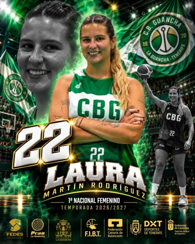 🏀💚 𝗟𝗔𝗨𝗥𝗔 𝗠𝗔𝗥𝗧Í𝗡 𝗥𝗢𝗗𝗥Í𝗚𝗨𝗘𝗭 𝗖𝗢𝗡𝗧𝗜𝗡Ú𝗔 𝗖𝗢𝗡 𝗡𝗢𝗦𝗢𝗧𝗥𝗢𝗦 | 𝟮𝟲/𝟮𝟳
Seguimos presentando a las jugadoras que formarán parte de nuestro 𝗦É𝗡𝗜𝗢𝗥 𝗡𝗔𝗖𝗜𝗢𝗡𝗔𝗟 𝗙𝗘𝗠𝗘𝗡𝗜𝗡𝗢 esta temporada. 💚🖤
Hoy es el turno de 𝗟𝗔𝗨𝗥𝗔 𝗠𝗔𝗥𝗧Í𝗡 𝗥𝗢𝗗𝗥Í𝗚𝗨𝗘𝗭, que seguirá defendiendo nuestros colores y disfrutando del baloncesto donde mejor se siente: en casa, junto a sus amigas y compañeras. 🔥🏀
🎙️ 𝗟𝗔𝗨𝗥𝗔:
«Un año más con la suerte de disfrutar del baloncesto, de jugar con mis amigas, y de estar “al ladito casa”. Porque hay lugares de los que no te quieres ir y personas con las que siempre merece la pena seguir el camino. Nos quedan muchas risas y muchas anécdotas por vivir, juntas»
Y quizá ahí esté una de las cosas más bonitas de este equipo. Seguir jugando, compitiendo y creciendo, pero hacerlo al lado de casa y rodeada de personas con las que merece la pena compartir el camino. 💚
𝗟𝗔𝗨𝗥𝗔, 𝗤𝗨𝗘 𝗡𝗢𝗦 𝗤𝗨𝗘𝗗𝗘𝗡 𝗠𝗨𝗖𝗛𝗔𝗦 𝗥𝗜𝗦𝗔𝗦, 𝗠𝗨𝗖𝗛𝗔𝗦 𝗔𝗡É𝗖𝗗𝗢𝗧𝗔𝗦 𝗬 𝗠𝗨𝗖𝗛𝗢 𝗕𝗔𝗟𝗢𝗡𝗖𝗘𝗦𝗧𝗢 𝗣𝗢𝗥 𝗩𝗜𝗩𝗜𝗥. ¡𝗝𝗨𝗡𝗧𝗔𝗦! 💪🔥
⬆️ 𝗙𝗘𝗗𝗘𝗦 𝗔𝗦𝗖𝗘𝗡𝗦𝗢𝗥𝗘𝗦
Hacer que cualquier espacio sea más accesible también significa mejorar la vida de las personas. FEDES ofrece soluciones de accesibilidad como elevadores unifamiliares, plataformas y sillas salvaescaleras, adaptándose a las necesidades de cada espacio. 𝗘𝗟𝗜𝗠𝗜𝗡𝗔𝗡𝗗𝗢 𝗕𝗔𝗥𝗥𝗘𝗥𝗔𝗦 𝗣𝗔𝗥𝗔 𝗦𝗘𝗚𝗨𝗜𝗥 𝗦𝗨𝗕𝗜𝗘𝗡𝗗𝗢 𝗝𝗨𝗡𝗧𝗢𝗦. ⬆️💚
⛽ 𝗣𝗖𝗔𝗡 𝗟𝗔 𝗚𝗨𝗔𝗡𝗖𝗛𝗔
Una parada también puede ser ese momento para recargar antes de continuar. PCAN complementa el repostaje con servicios de tienda y productos pensados para hacer más cómodo el camino. 𝗧𝗢𝗗𝗢 𝗟𝗢 𝗤𝗨𝗘 𝗡𝗘𝗖𝗘𝗦𝗜𝗧𝗔𝗦 𝗣𝗔𝗥𝗔 𝗦𝗘𝗚𝗨𝗜𝗥 𝗧𝗨 𝗖𝗔𝗠𝗜𝗡𝗢. ⛽💚
🏛️ 𝗜𝗟𝗨𝗦𝗧𝗥𝗘 𝗔𝗬𝗨𝗡𝗧𝗔𝗠𝗜𝗘𝗡𝗧𝗢 𝗗𝗘 𝗟𝗔 𝗚𝗨𝗔𝗡𝗖𝗛𝗔 | Apostando por el deporte de nuestro pueblo.
💚 𝗨𝗡𝗔 𝗧𝗘𝗠𝗣𝗢𝗥𝗔𝗗𝗔. 𝗨𝗡 𝗘𝗤𝗨𝗜𝗣𝗢. 𝗨𝗡 𝗣𝗨𝗘𝗕𝗟𝗢.
#SomosFamiliaCBG #Desde1970 #CBGuancha #SeniorFemenino #PrimeraNacional #Temporada2627 #LauraMartín