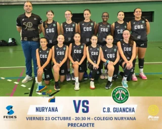 🏀💚🤍 𝗩𝗜𝗘𝗥𝗡𝗘𝗦 𝗗𝗘 𝗕𝗔𝗟𝗢𝗡𝗖𝗘𝗦𝗧𝗢… ¡𝗡𝗨𝗘𝗦𝗧𝗥𝗔𝗦 𝗣𝗥𝗘𝗖𝗔𝗗𝗘𝗧𝗘𝗦 𝗦𝗔𝗟𝗘𝗡 𝗔 𝗖𝗢𝗠𝗣𝗘𝗧𝗜𝗥! 🔥

¡La jornada continúa y ahora les toca a nuestras chicas! Esta noche, el 𝗣𝗥𝗘𝗖𝗔𝗗𝗘𝗧𝗘 𝗙𝗘𝗠𝗘𝗡𝗜𝗡𝗢 del C.B. Guancha afronta su primer desplazamiento de la temporada para medirse al C.B. Nuryana Laguna.

Después de estrenarse con una bonita victoria en casa frente a La Victoria (58-37), nuestras jugadoras tienen por delante un nuevo reto. ¡Y muchas ganas de seguir aprendiendo! 💪

📅 𝗛𝗢𝗬, 𝗩𝗜𝗘𝗥𝗡𝗘𝗦 𝟮𝟯 𝗗𝗘 𝗢𝗖𝗧𝗨𝗕𝗥𝗘
🏀 𝗣𝗥𝗘𝗖𝗔𝗗𝗘𝗧𝗘 𝗙𝗘𝗠𝗘𝗡𝗜𝗡𝗢
🆚 𝗡𝗨𝗥𝗬𝗔𝗡𝗔 𝗟𝗔𝗚𝗨𝗡𝗔 – 𝗖.𝗕. 𝗚𝗨𝗔𝗡𝗖𝗛𝗔
🕣 20:30 horas
📍 Colegio Nuryana · La Laguna

💚 Sabemos que jugar fuera de casa siempre supone un desafío diferente. Nuevas sensaciones, otra cancha y un rival que también buscará dar lo mejor de sí.

Pero nuestras chicas tienen algo muy importante: ilusión, compañerismo y ganas de trabajar juntas.

✨ 𝗡𝗢 𝗦𝗘 𝗧𝗥𝗔𝗧𝗔 𝗦𝗢𝗟𝗢 𝗗𝗘 𝗚𝗔𝗡𝗔𝗥, 𝗦𝗜𝗡𝗢 𝗗𝗘 𝗦𝗘𝗚𝗨𝗜𝗥 𝗖𝗥𝗘𝗖𝗜𝗘𝗡𝗗𝗢 𝗘𝗡 𝗖𝗔𝗗𝗔 𝗣𝗔𝗥𝗧𝗜𝗗𝗢.

📸 Esta fotografía refleja lo que queremos para toda la temporada: un grupo unido, con ganas de disfrutar y orgulloso de representar a nuestro club.

📣 ¡Muchísima suerte, chicas! Disfruten del encuentro, ayúdense en cada jugada y recuerden que toda la familia CBG estará animándolas. 🙌

🤝 𝗚𝗥𝗔𝗖𝗜𝗔𝗦 𝗔 𝗡𝗨𝗘𝗦𝗧𝗥𝗢𝗦 𝗣𝗔𝗧𝗥𝗢𝗖𝗜𝗡𝗔𝗗𝗢𝗥𝗘𝗦

🛗 𝗙𝗘𝗗𝗘𝗦 𝗔𝗦𝗖𝗘𝗡𝗦𝗢𝗥𝗘𝗦 | Su servicio de asistencia y rescate las 24 horas aporta tranquilidad ante incidencias en los ascensores. Seguridad y atención cuando más se necesitan.
🌐 www.fedesascensores.com

⛽ 𝗣𝗖𝗔𝗡 𝗟𝗔 𝗚𝗨𝗔𝗡𝗖𝗛𝗔 | Además de repostar, cuenta con servicios para el cuidado del automóvil y una tienda con productos y accesorios para hacer más cómodos nuestros desplazamientos.

🏛️ 𝗜𝗟𝗨𝗦𝗧𝗥𝗘 𝗔𝗬𝗨𝗡𝗧𝗔𝗠𝗜𝗘𝗡𝗧𝗢 𝗗𝗘 𝗟𝗔 𝗚𝗨𝗔𝗡𝗖𝗛𝗔 | Gracias por seguir apoyando el deporte de formación de nuestro municipio.

💚🤍 𝗡𝗨𝗘𝗩𝗔 𝗖𝗔𝗡𝗖𝗛𝗔, 𝗠𝗜𝗦𝗠𝗔 𝗜𝗟𝗨𝗦𝗜𝗢́𝗡. ¡𝗔 𝗗𝗜𝗦𝗙𝗥𝗨𝗧𝗔𝗥, 𝗖𝗛𝗜𝗖𝗔𝗦!

🏀 ¡𝟭, 𝟮, 𝟯… 𝗚𝗨𝗔𝗡𝗖𝗛𝗔! 💚

#SomosFamiliaCBG #Desde1970 #CBGuancha #LaGuancha