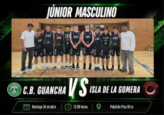 🏀💚🤍 𝗗𝗢𝗠𝗜𝗡𝗚𝗢 𝗗𝗘 𝗕𝗔𝗟𝗢𝗡𝗖𝗘𝗦𝗧𝗢… ¡𝗡𝗨𝗘𝗦𝗧𝗥𝗢𝗦 𝗝𝗨́𝗡𝗜𝗢𝗥𝗦 𝗖𝗜𝗘𝗥𝗥𝗔𝗡 𝗟𝗔 𝗝𝗢𝗥𝗡𝗔𝗗𝗔 𝗘𝗡 𝗖𝗔𝗦𝗔! 🔥

¡El fin de semana de baloncesto termina en nuestro Pabellón Plus Ultra! Este domingo, el 𝗝𝗨́𝗡𝗜𝗢𝗥 𝗠𝗔𝗦𝗖𝗨𝗟𝗜𝗡𝗢 del C.B. Guancha recibe al Isla de La Gomera en un nuevo compromiso de liga.

📅 𝗗𝗢𝗠𝗜𝗡𝗚𝗢 𝟮𝟱 𝗗𝗘 𝗢𝗖𝗧𝗨𝗕𝗥𝗘
🏀 𝗝𝗨́𝗡𝗜𝗢𝗥 𝗠𝗔𝗦𝗖𝗨𝗟𝗜𝗡𝗢 | 𝟮.ª 𝗗𝗜𝗩𝗜𝗦𝗜𝗢́𝗡
🆚 𝗖.𝗕. 𝗚𝗨𝗔𝗡𝗖𝗛𝗔 – 𝗜𝗦𝗟𝗔 𝗗𝗘 𝗟𝗔 𝗚𝗢𝗠𝗘𝗥𝗔
🕛 12:00 horas
📍 Pabellón Plus Ultra · La Guancha

💚 Nuestro equipo continúa trabajando para encontrar su mejor versión. Sabemos que el camino de la formación está lleno de desafíos, pero también de oportunidades para aprender y seguir avanzando juntos.

Cada defensa, cada rebote y cada balón compartido cuenta. Y, por encima de todo, cuenta la actitud con la que se afronta cada partido.

🔥 𝗘𝗟 𝗧𝗔𝗟𝗘𝗡𝗧𝗢 𝗔𝗬𝗨𝗗𝗔, 𝗣𝗘𝗥𝗢 𝗘𝗟 𝗧𝗥𝗔𝗕𝗔𝗝𝗢, 𝗘𝗟 𝗖𝗢𝗠𝗣𝗥𝗢𝗠𝗜𝗦𝗢 𝗬 𝗘𝗟 𝗘𝗦𝗣𝗜́𝗥𝗜𝗧𝗨 𝗗𝗘 𝗘𝗤𝗨𝗜𝗣𝗢 𝗠𝗔𝗥𝗖𝗔𝗡 𝗟𝗔 𝗗𝗜𝗙𝗘𝗥𝗘𝗡𝗖𝗜𝗔.

👏 Damos la bienvenida al conjunto de La Gomera, que se desplaza hasta nuestro municipio para disputar este encuentro.

📣 ¡Familia CBG, tenemos una cita el domingo al mediodía! al Plus Ultra para acompañar a nuestros chicos y hacerles sentir el apoyo de la afición. 🙌

🤝 𝗘𝗟 𝗔𝗣𝗢𝗬𝗢 𝗤𝗨𝗘 𝗛𝗔𝗖𝗘 𝗣𝗢𝗦𝗜𝗕𝗟𝗘 𝗡𝗨𝗘𝗦𝗧𝗥𝗢 𝗣𝗥𝗢𝗬𝗘𝗖𝗧𝗢

🛗 𝗙𝗘𝗗𝗘𝗦 𝗔𝗦𝗖𝗘𝗡𝗦𝗢𝗥𝗘𝗦 | La accesibilidad también significa independencia. FEDES ofrece soluciones como plataformas elevadoras y salvaescaleras para facilitar la movilidad y eliminar barreras arquitectónicas.
🌐 www.fedesascensores.com

⛽ 𝗣𝗖𝗔𝗡 𝗟𝗔 𝗚𝗨𝗔𝗡𝗖𝗛𝗔 | Además de combustible, dispone de servicios para el automóvil, como neumáticos, montaje y equilibrado de ruedas. ¡Una parada de confianza para seguir sumando kilómetros!

🏛️ 𝗜𝗟𝗨𝗦𝗧𝗥𝗘 𝗔𝗬𝗨𝗡𝗧𝗔𝗠𝗜𝗘𝗡𝗧𝗢 𝗗𝗘 𝗟𝗔 𝗚𝗨𝗔𝗡𝗖𝗛𝗔 | Gracias por su compromiso con el deporte de base.

💚🤍 𝗟𝗢𝗦 𝗥𝗘𝗦𝗨𝗟𝗧𝗔𝗗𝗢𝗦 𝗦𝗢𝗡 𝗣𝗔𝗥𝗧𝗘 𝗗𝗘𝗟 𝗖𝗔𝗠𝗜𝗡𝗢. ¡𝗘𝗟 𝗢𝗥𝗚𝗨𝗟𝗟𝗢 𝗘𝗦 𝗩𝗘𝗥𝗟𝗢𝗦 𝗖𝗥𝗘𝗖𝗘𝗥!

🏀 ¡𝟭, 𝟮, 𝟯… 𝗚𝗨𝗔𝗡𝗖𝗛𝗔! 💚

#SomosFamiliaCBG #Desde1970